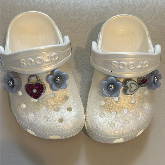 CROCS White Sandals with Perforated Design - Picture 1 of 4